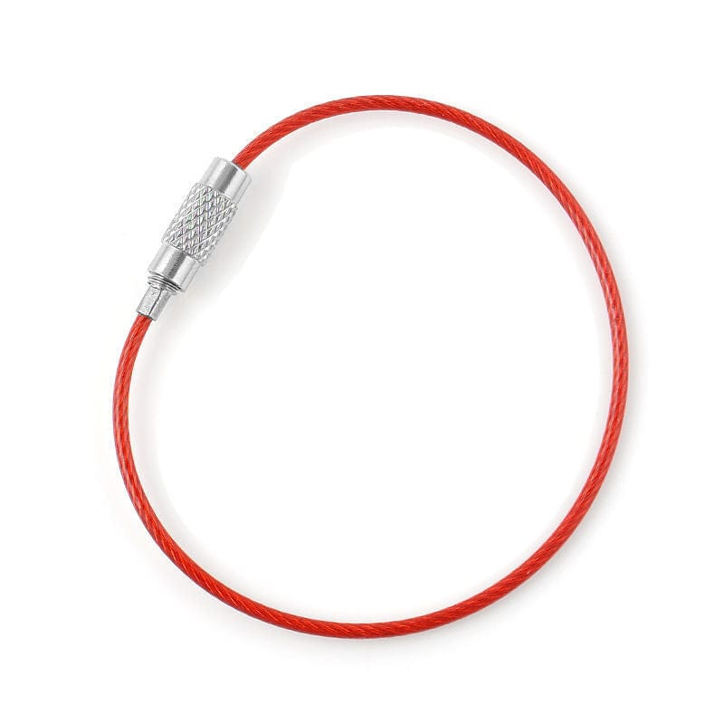 Alona.com.au 15pcs Stainless Steel Wire Rope Keychain KeyRing Cable For Outdoor Hiking Sports