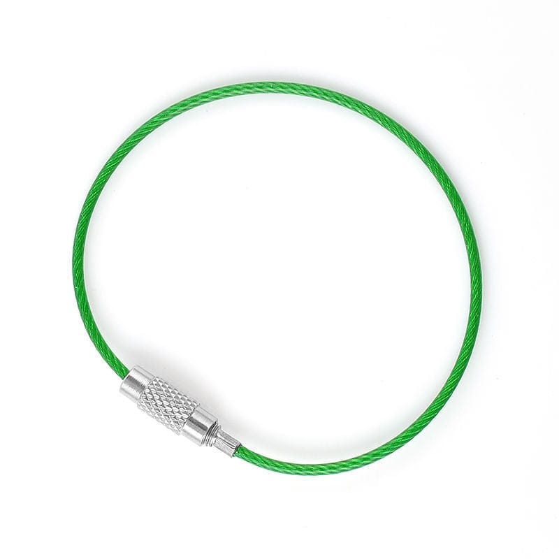 Alona.com.au 15pcs Stainless Steel Wire Rope Keychain KeyRing Cable For Outdoor Hiking Sports