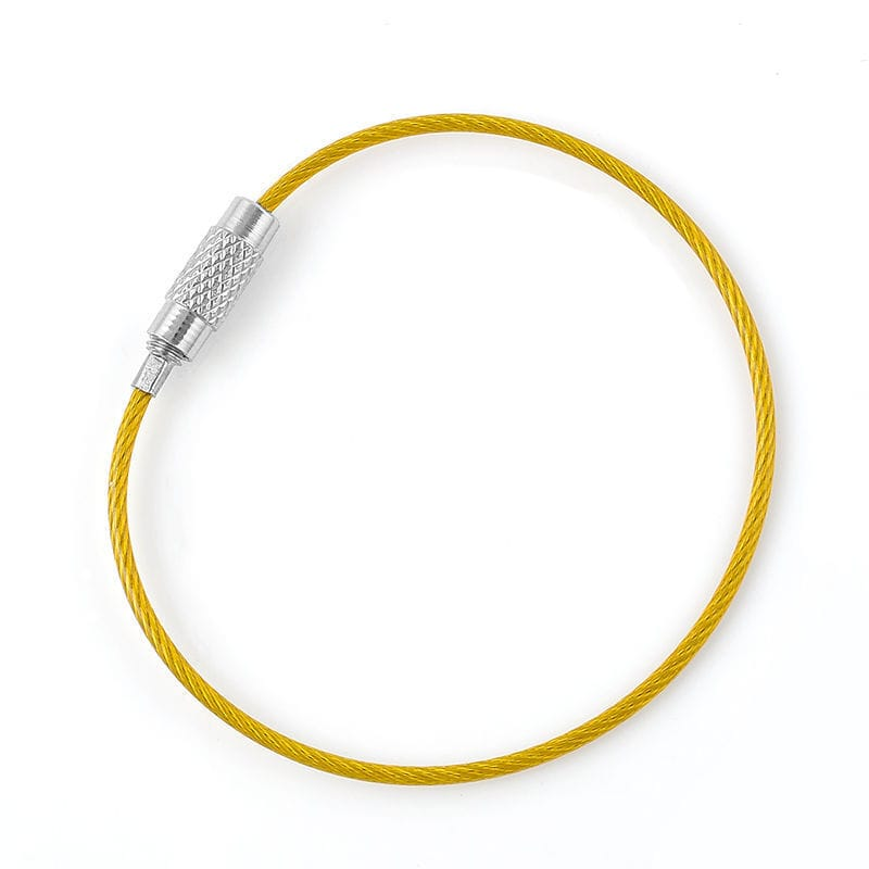 Alona.com.au 15pcs Stainless Steel Wire Rope Keychain KeyRing Cable For Outdoor Hiking Sports