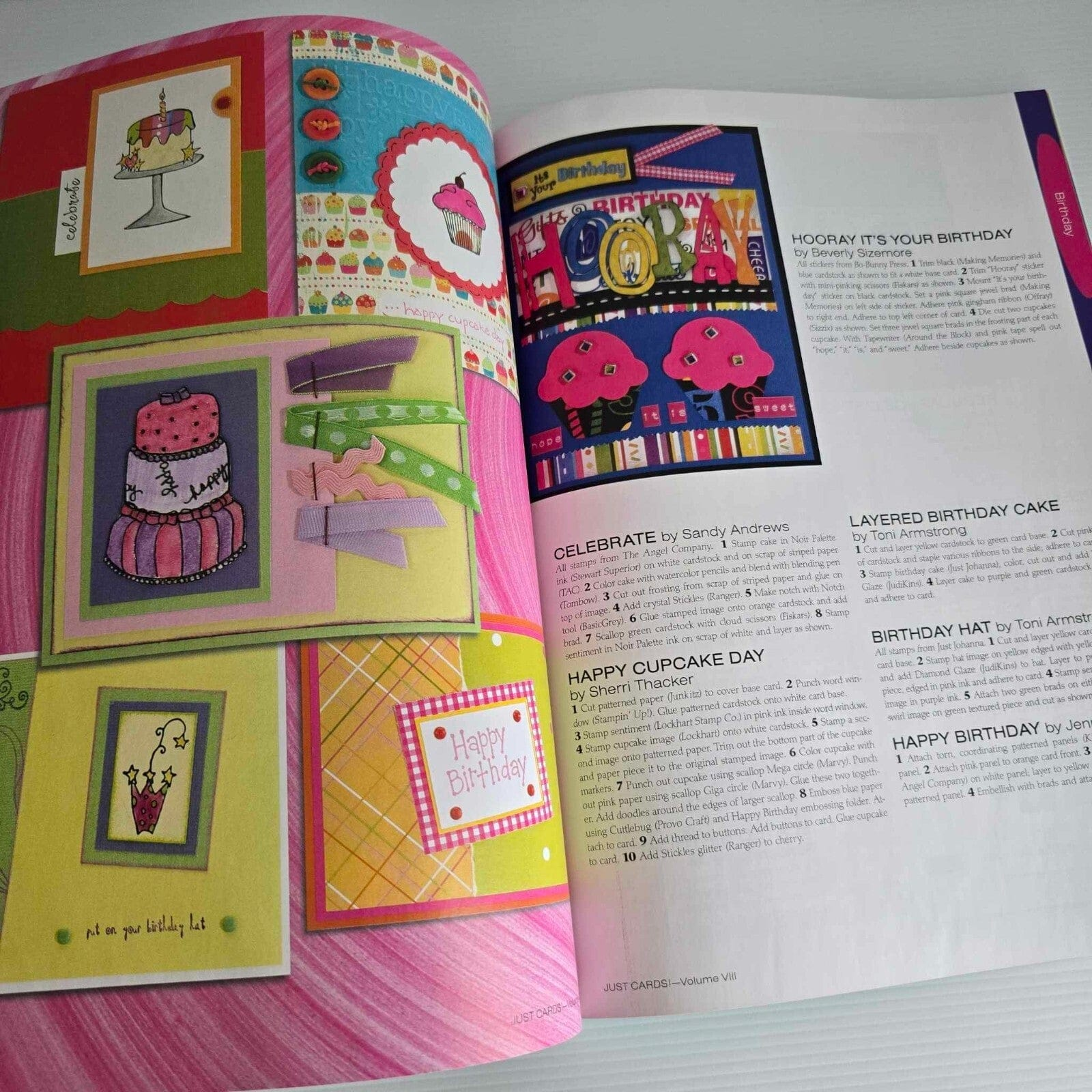 Alona.com.au 2x Just Cards Vol 8 and 9 Cardmaking Crafts Scrapbooking Invitations School Arts
