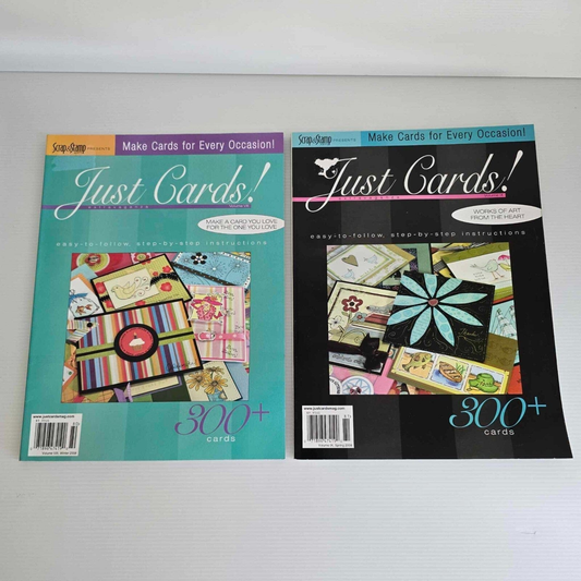Alona.com.au 2x Just Cards Vol 8 and 9 Cardmaking Crafts Scrapbooking Invitations School Arts