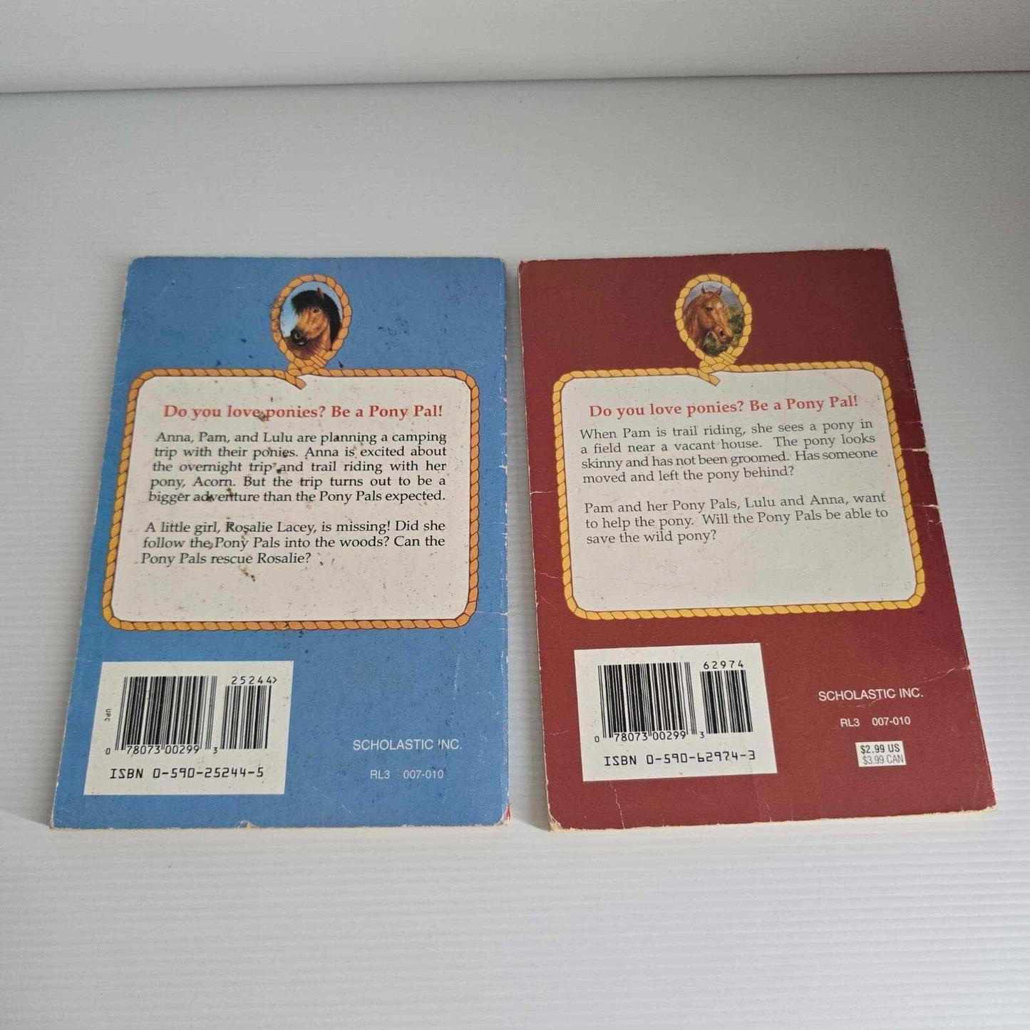 Alona.com.au 2x Pony Pals Series -The Wild Pony - Pony to the Rescue - Paperback - Jeanne Bet