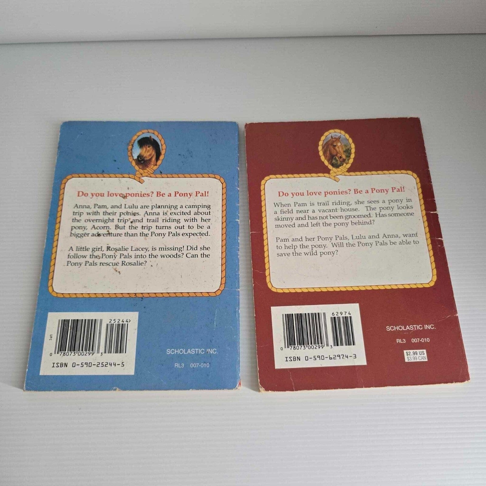 Alona.com.au 2x Pony Pals Series -The Wild Pony - Pony to the Rescue - Paperback - Jeanne Bet