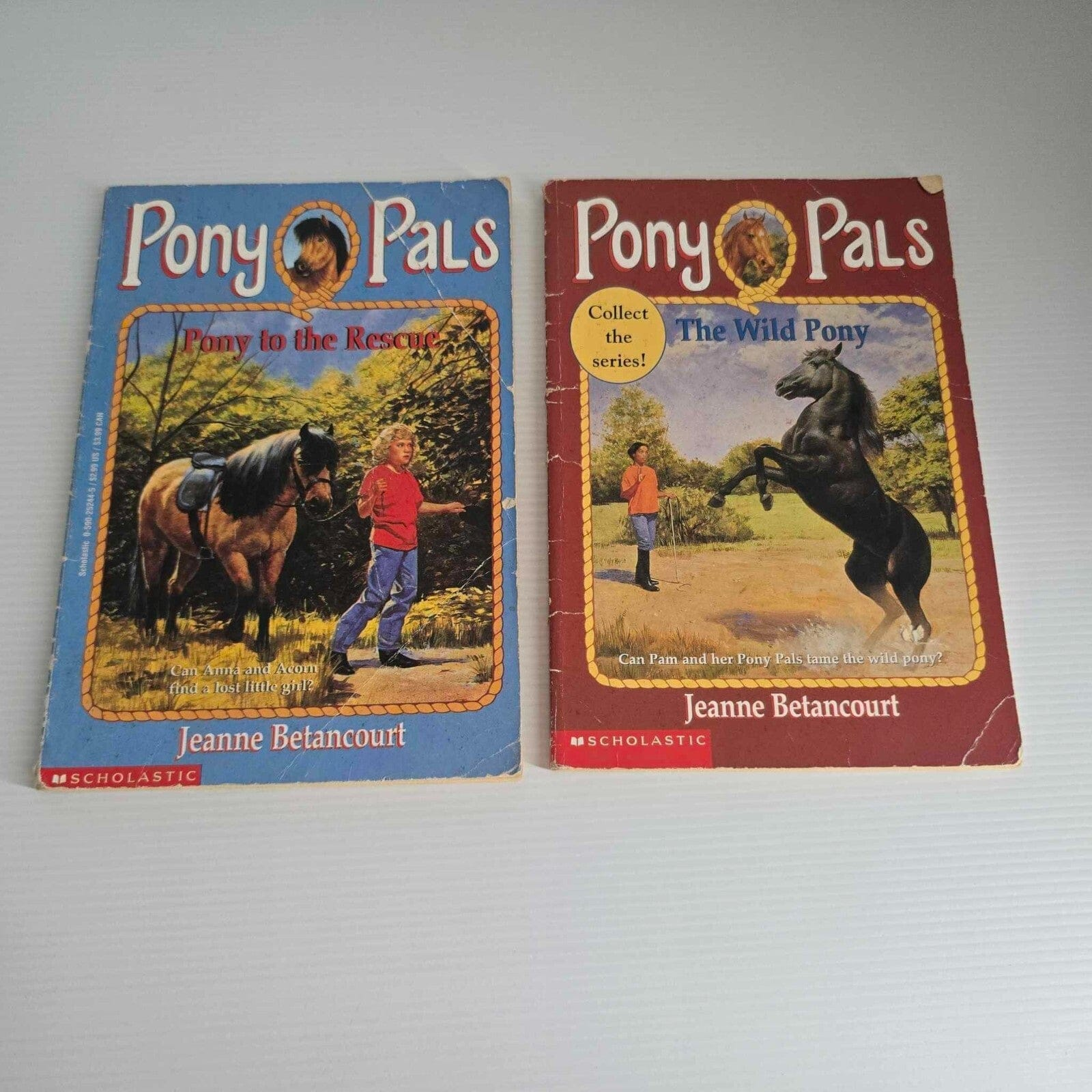 Alona.com.au 2x Pony Pals Series -The Wild Pony - Pony to the Rescue - Paperback - Jeanne Bet