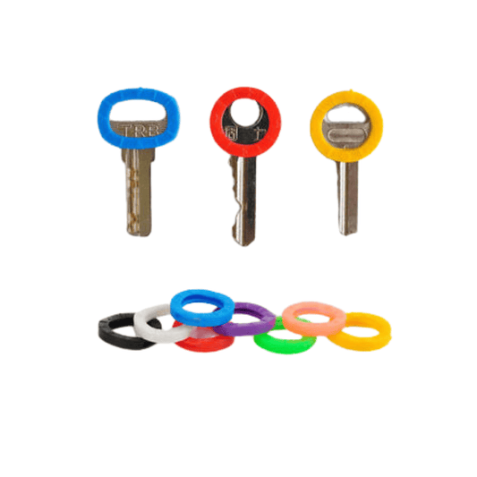 Alona.com.au 32pcs Bright Colors Hollow Silicone Flexible Elastic Key Cap Covers Case Keyring