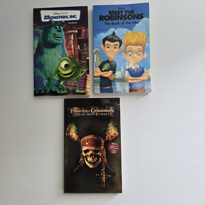 Alona.com.au 3x Disney Mixed Titles Books Monster Inc, Pirates Of Caribbean, Meet Robinsons