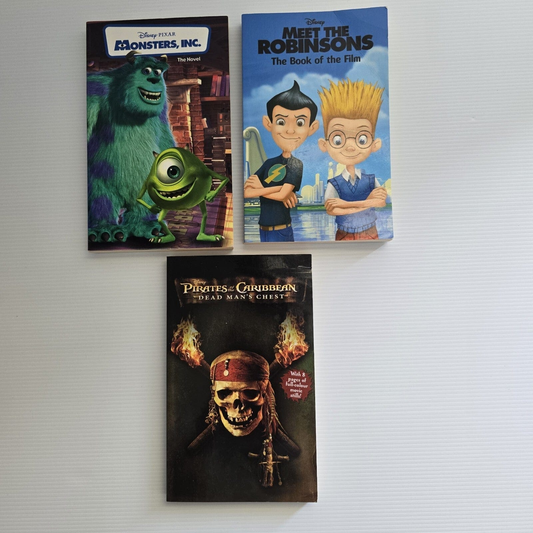 Alona.com.au 3x Disney Mixed Titles Books Monster Inc, Pirates Of Caribbean, Meet Robinsons