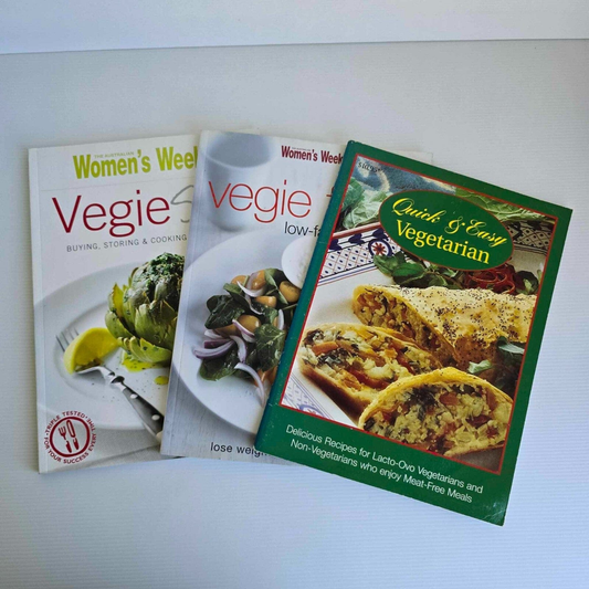 Alona.com.au 3x Vegies Vegetarians Vegetables Cookbooks Meat-Free Meals Cooking Recipes