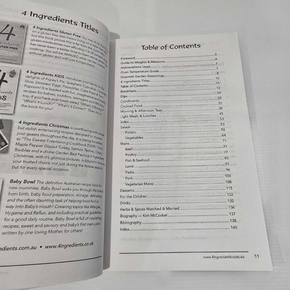Alona.com.au 4 Ingredients Cookbook Gluten Free Herb It Up - McCosker & Bermingham Lot of 3