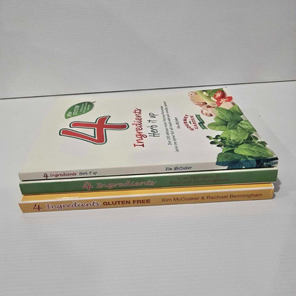 Alona.com.au 4 Ingredients Cookbook Gluten Free Herb It Up - McCosker & Bermingham Lot of 3