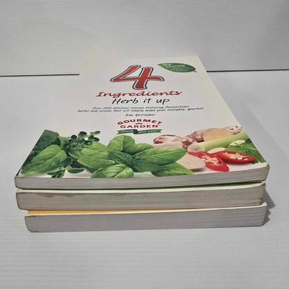 Alona.com.au 4 Ingredients Cookbook Gluten Free Herb It Up - McCosker & Bermingham Lot of 3