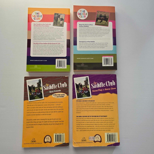 Alona.com.au 4x The Saddle Club by Bonnie Bryant Bundle Lot of 4, Paperback