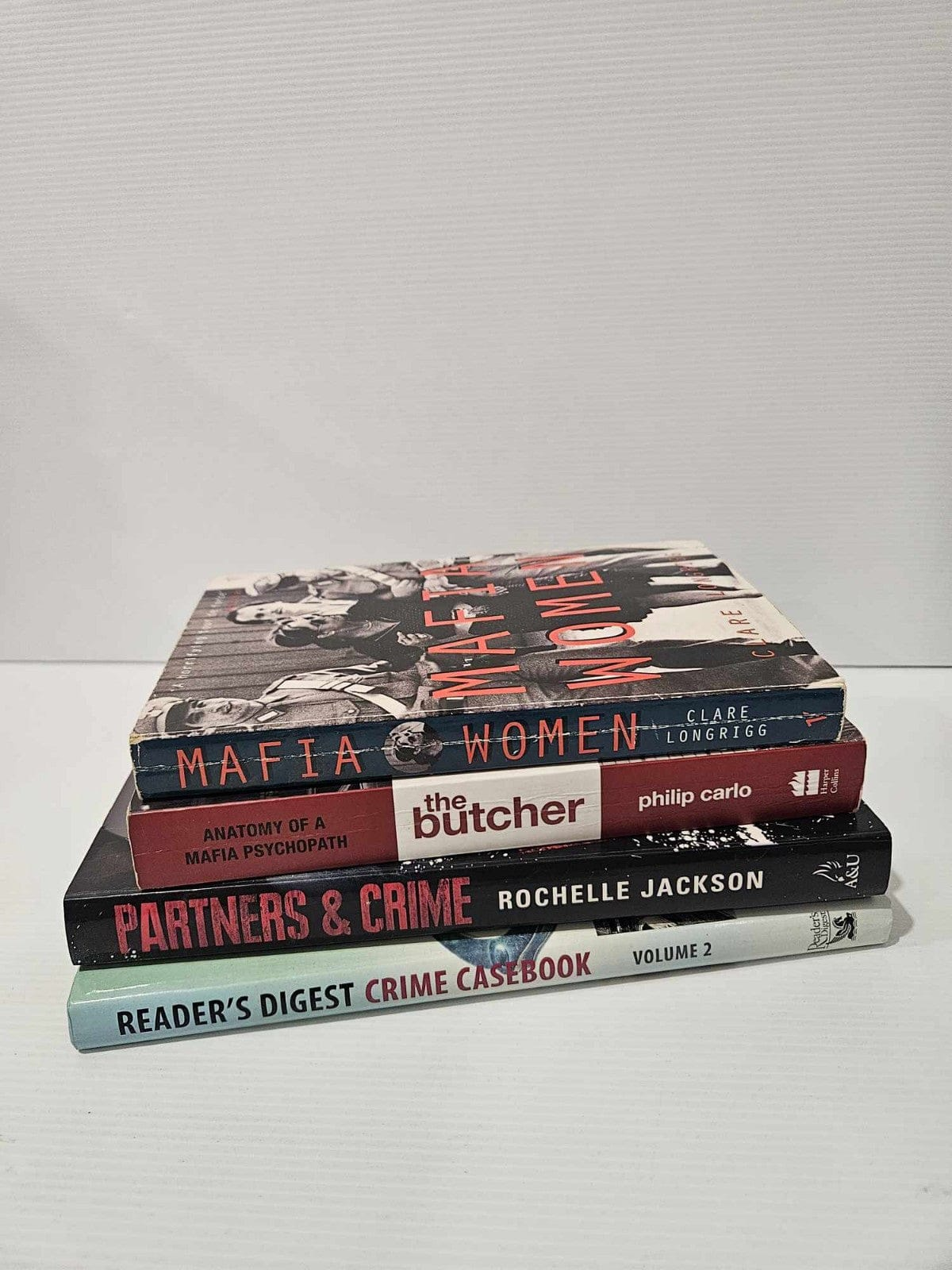 Alona.com.au 4x True Life Crime Stories Casebook Mafia - Longrigg, Carlo, Jackson