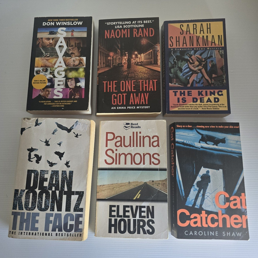 Alona.com.au 6x:Mixed Authors And Titles Fiction Mystery Thriller Crime Suspense Contemporary