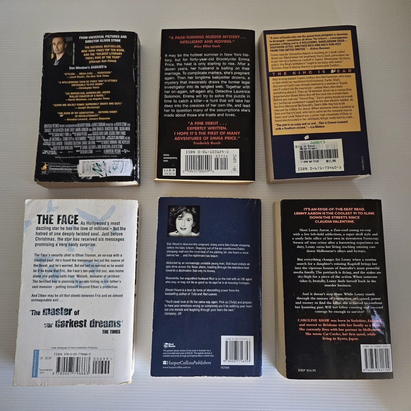 Alona.com.au 6x:Mixed Authors And Titles Fiction Mystery Thriller Crime Suspense Contemporary