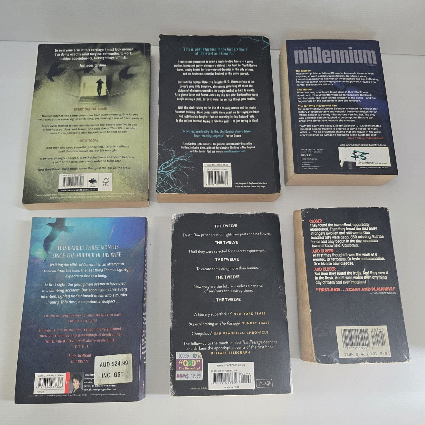 Alona.com.au 6x Mixed Authors And Titles Fiction Mystery Thriller Crime Suspense Contemporary