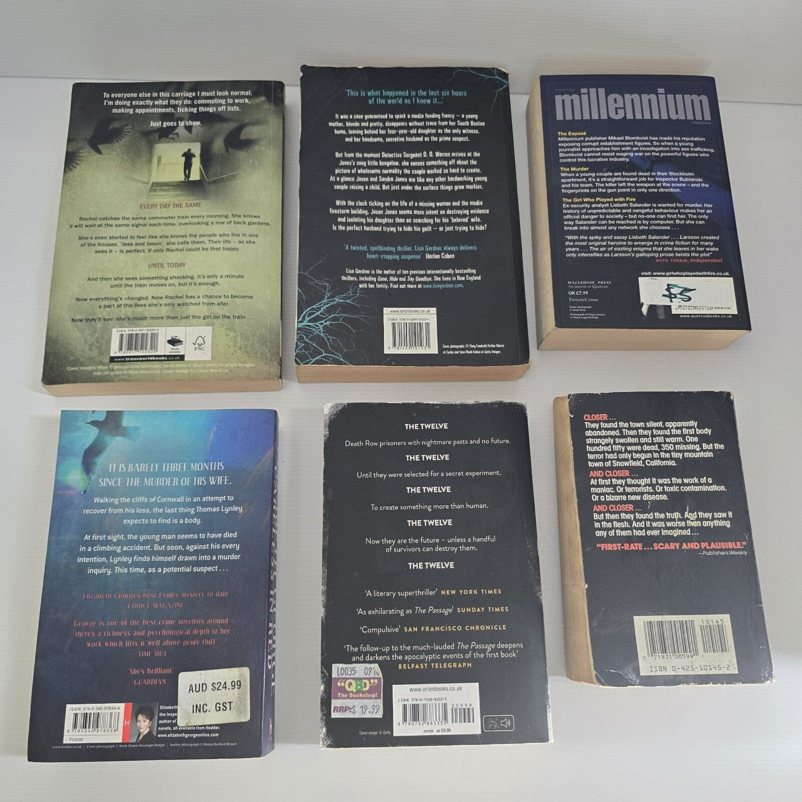 Alona.com.au 6x Mixed Authors And Titles Fiction Mystery Thriller Crime Suspense Contemporary