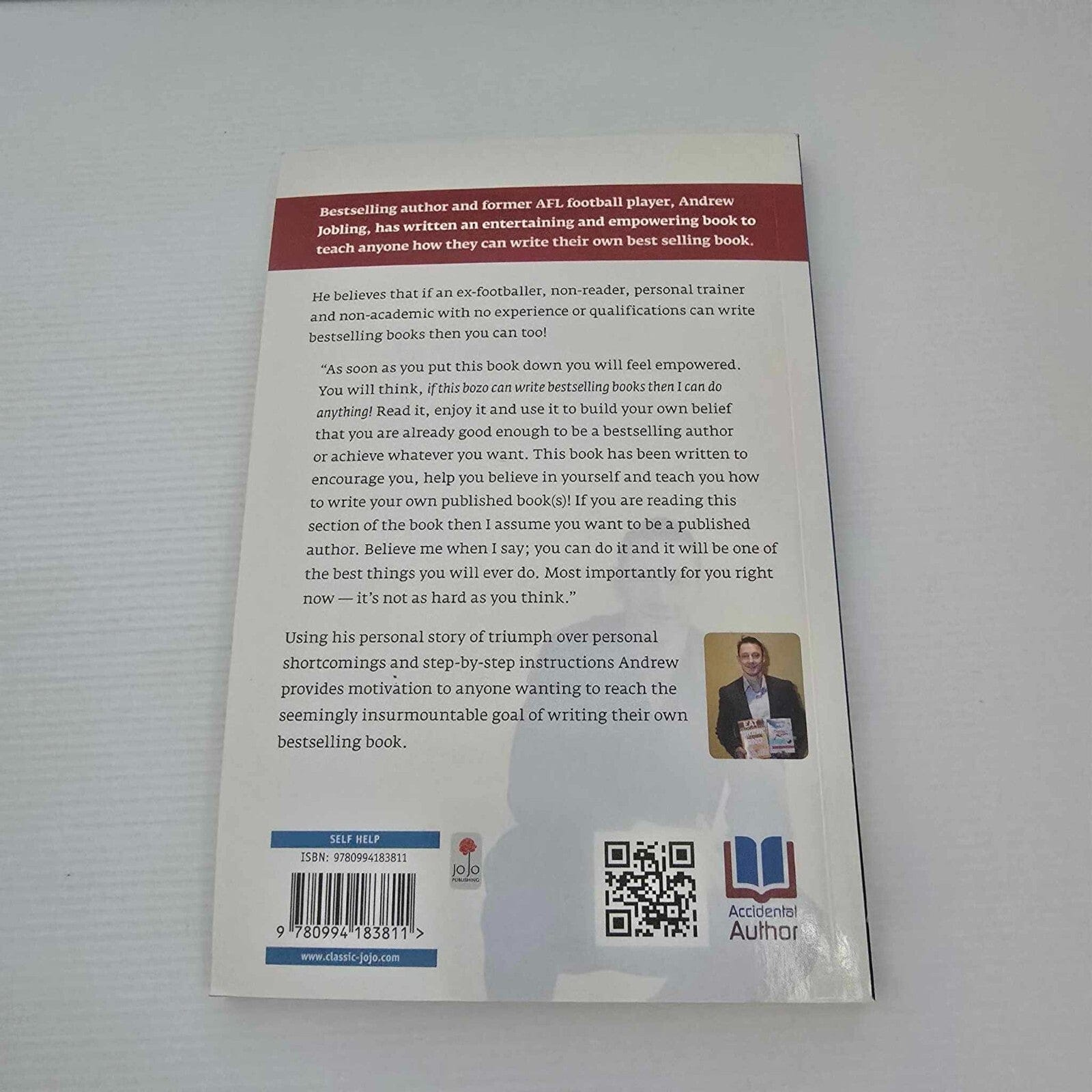 Alona.com.au Accidental Author by Andrew Jobling, Paperback 2015 (with signed dedication)