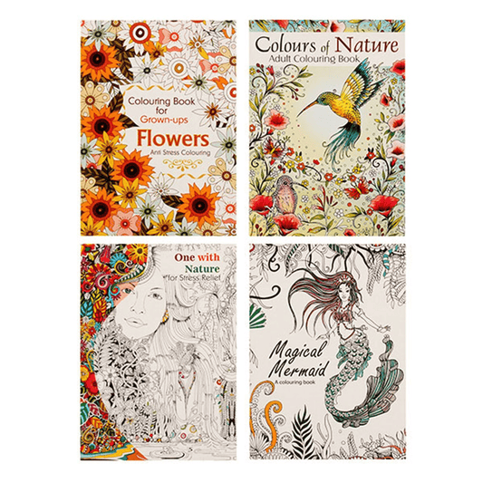 Alona.com.au Adult Colouring Books A4Size Fun Relaxing Mindfulness Anti Stress Nature Mermaid