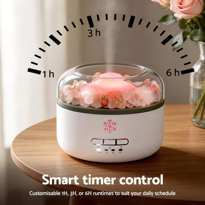 Alona.com.au Appliances > Aroma Diffusers & Humidifiers > Aroma Diffusers Devanti 150ml Salt Lamp Aroma Diffuser Ultrasonic Humidifier Purifier 7 LED Colors