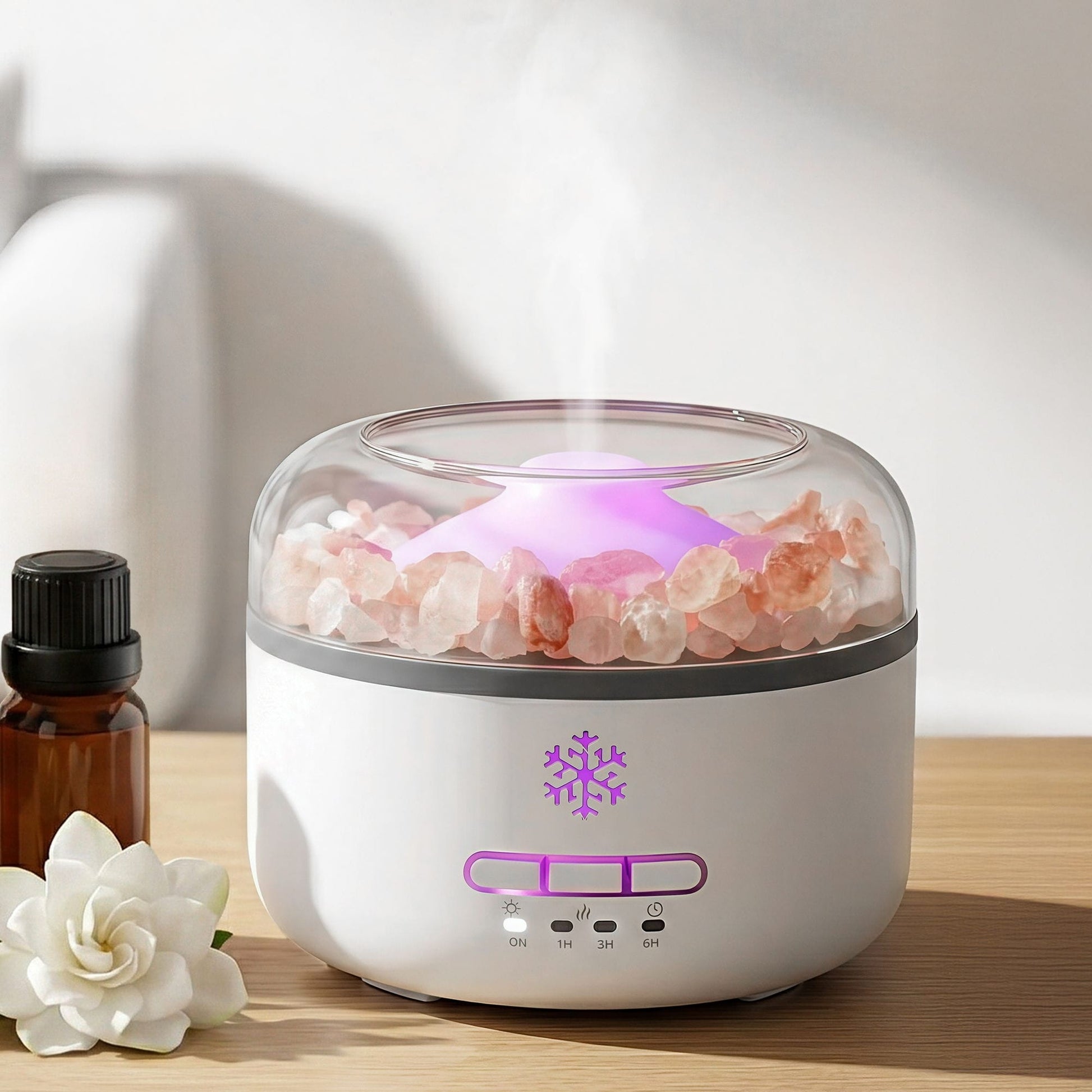 Alona.com.au Appliances > Aroma Diffusers & Humidifiers > Aroma Diffusers Devanti 150ml Salt Lamp Aroma Diffuser Ultrasonic Humidifier Purifier 7 LED Colors