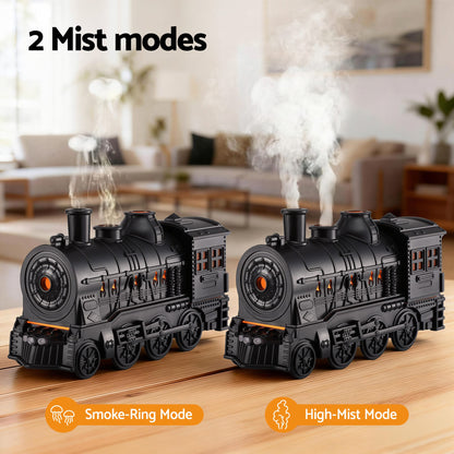 Alona.com.au Appliances > Aroma Diffusers & Humidifiers > Aroma Diffusers Devanti Train Aroma Diffuser Essential Oil Humidifier 300ml Smoke Ring LED Timer