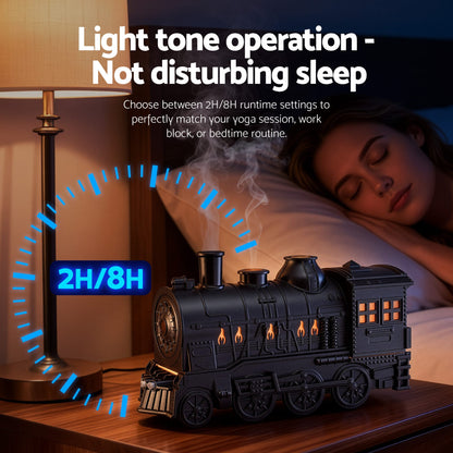 Alona.com.au Appliances > Aroma Diffusers & Humidifiers > Aroma Diffusers Devanti Train Aroma Diffuser Essential Oil Humidifier 300ml Smoke Ring LED Timer