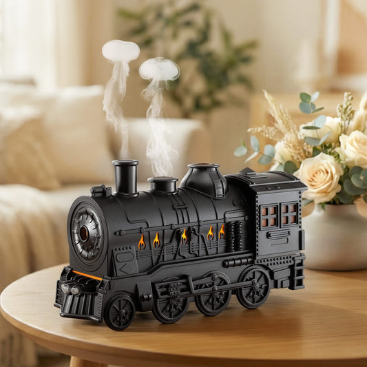 Alona.com.au Appliances > Aroma Diffusers & Humidifiers > Aroma Diffusers Devanti Train Aroma Diffuser Essential Oil Humidifier 300ml Smoke Ring LED Timer