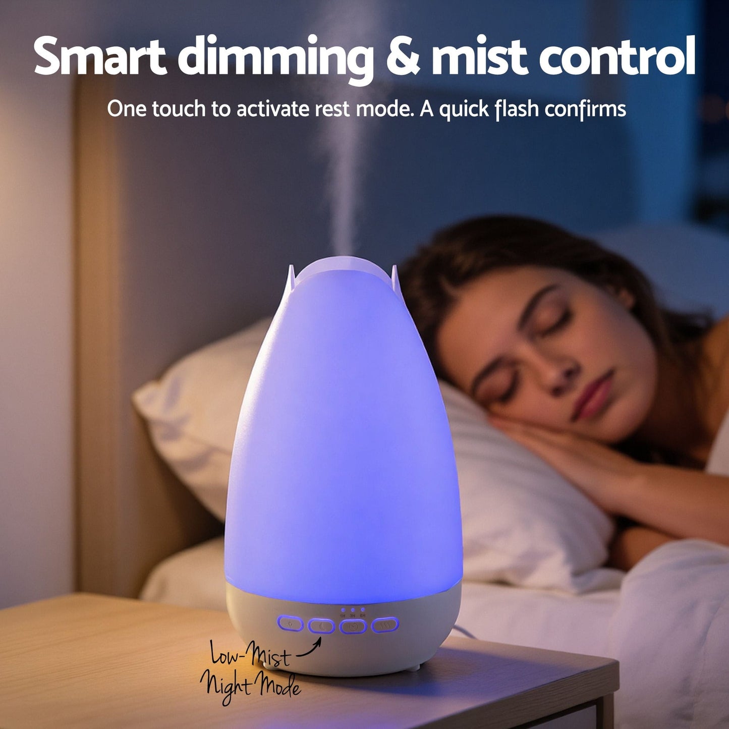 Alona.com.au Appliances > Aroma Diffusers & Humidifiers > Aroma Diffusers Devanti Ultrasonic Essential Oil Aroma Diffuser Aromatherapy Cool Mist Humidifier w/ LED Light 300ml
