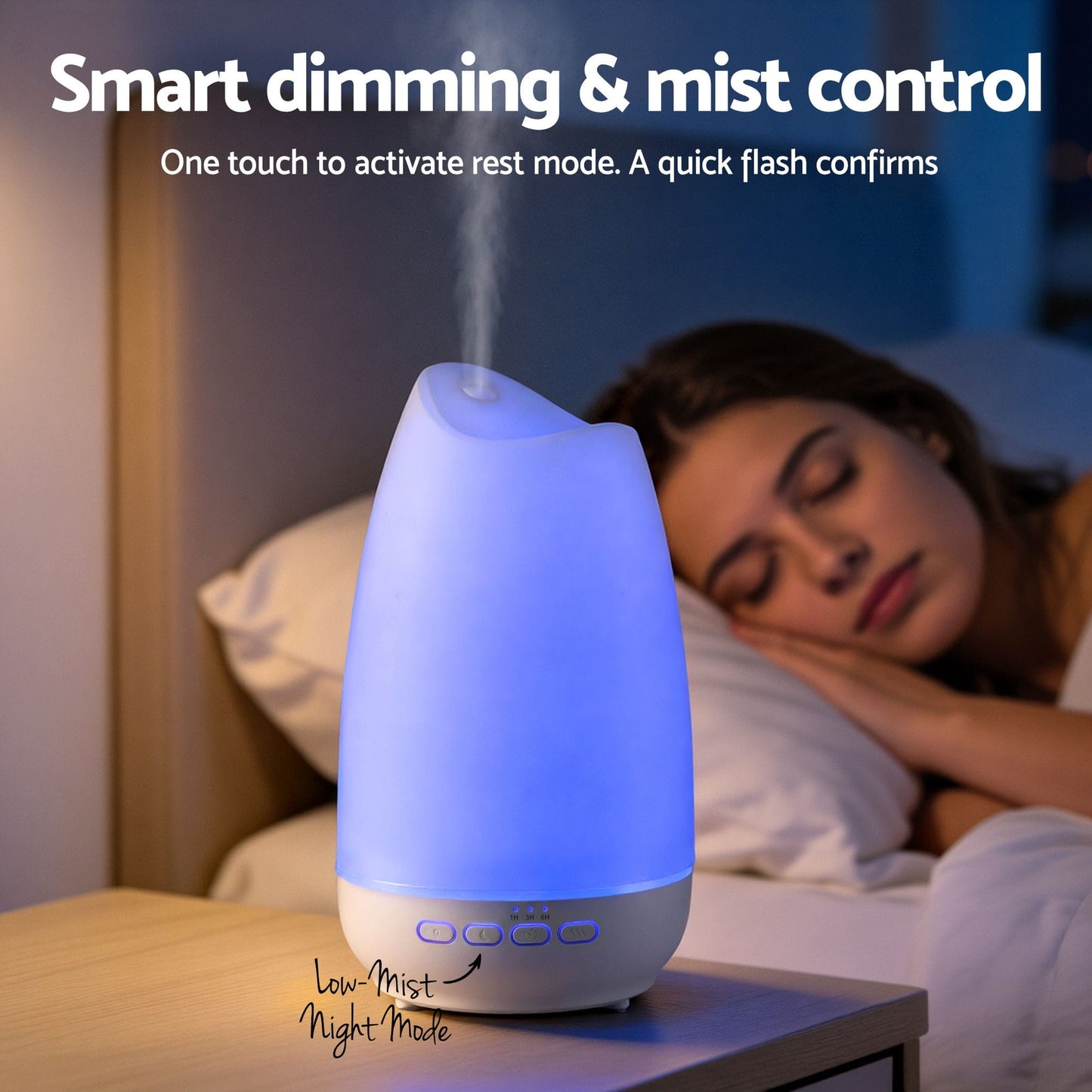 Alona.com.au Appliances > Aroma Diffusers & Humidifiers > Aroma Diffusers Devanti Ultrasonic Essential Oil Aroma Diffuser Aromatherapy Cool Mist Humidifier w/ LED Light 300ml