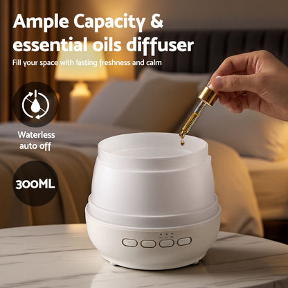 Alona.com.au Appliances > Aroma Diffusers & Humidifiers > Aroma Diffusers Devanti Ultrasonic Essential Oil Aroma Diffuser Aromatherapy Cool Mist Humidifier w/ LED Light 300ml