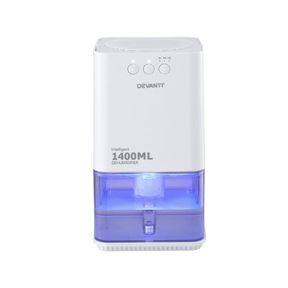 Alona.com.au Appliances > Aroma Diffusers & Humidifiers > Dehumidifiers Devanti 1400ML Portable Dehumidifier Quiet Sleep Mode Timer Auto Off Bedroom White