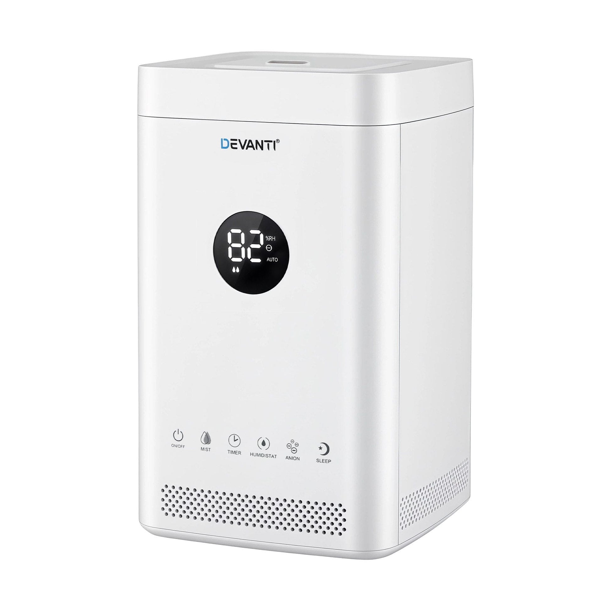 Alona.com.au Appliances > Aroma Diffusers & Humidifiers > Humidifiers Devanti Ultrasonic Humidifier Air Purifier Top Fill Auto Humidity 3.5L White