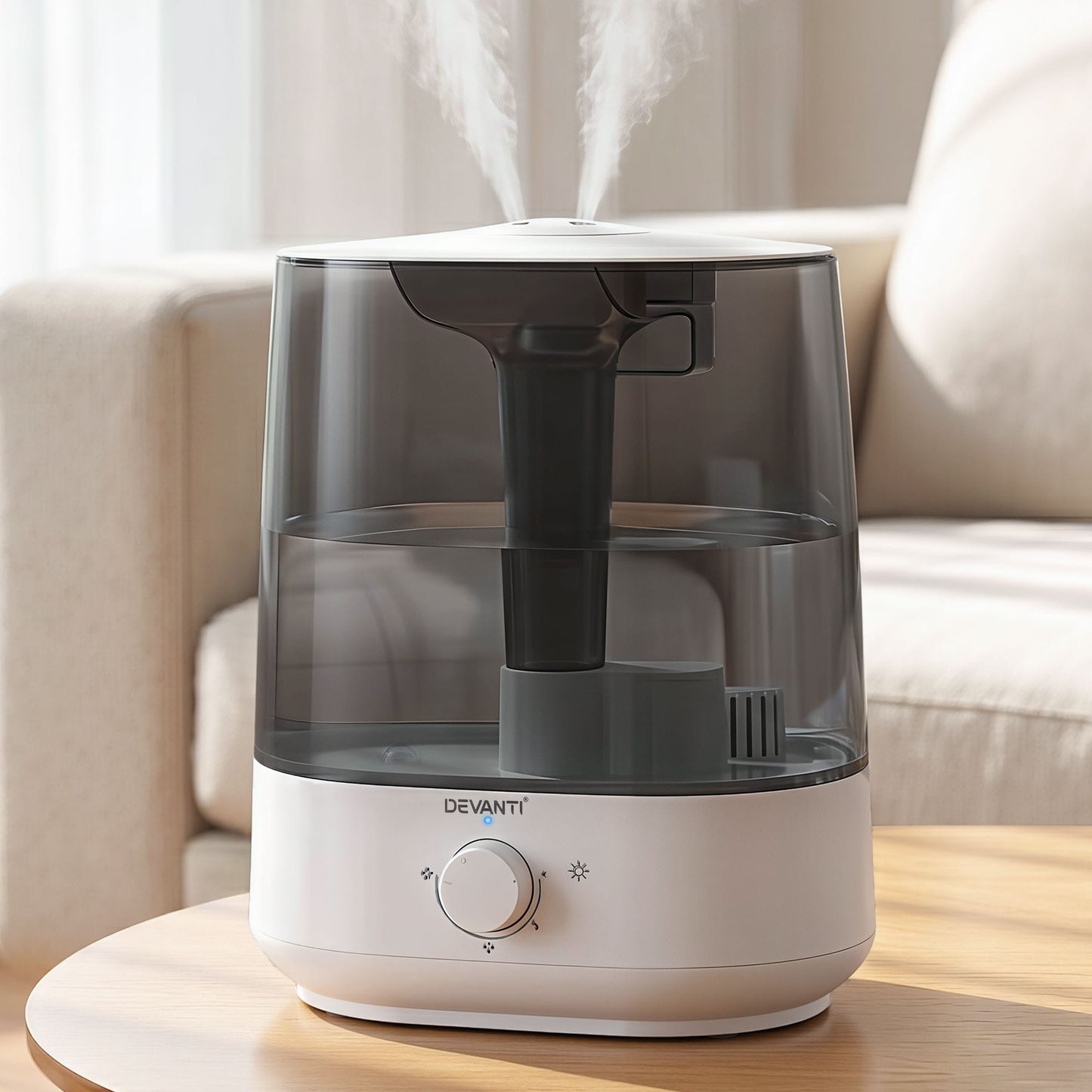 Alona.com.au Appliances > Aroma Diffusers & Humidifiers > Humidifiers Devanti Ultrasonic Humidifier Aroma Diffuser Top Fill Quiet Bedroom 6L