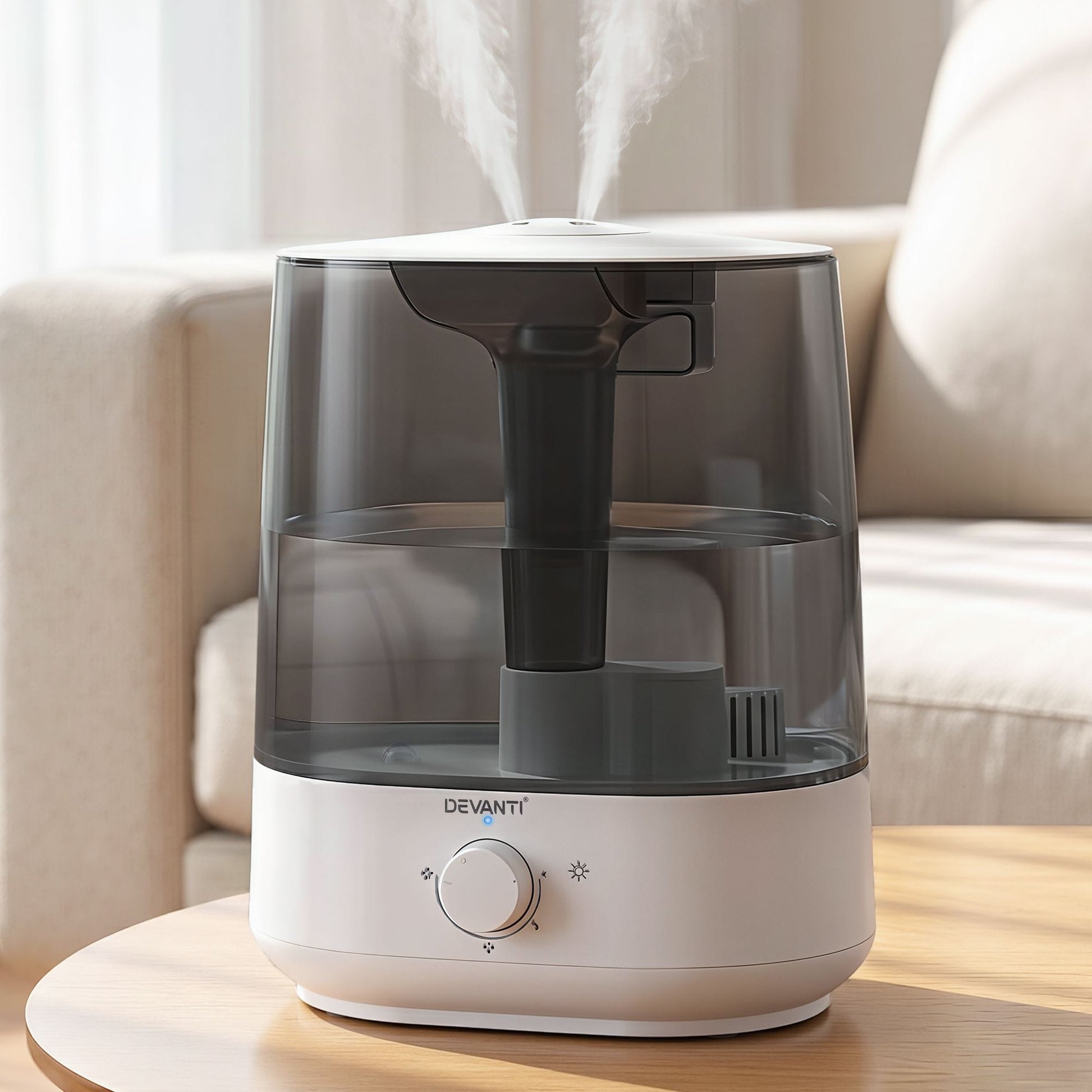 Alona.com.au Appliances > Aroma Diffusers & Humidifiers > Humidifiers Devanti Ultrasonic Humidifier Aroma Diffuser Top Fill Quiet Bedroom 6L
