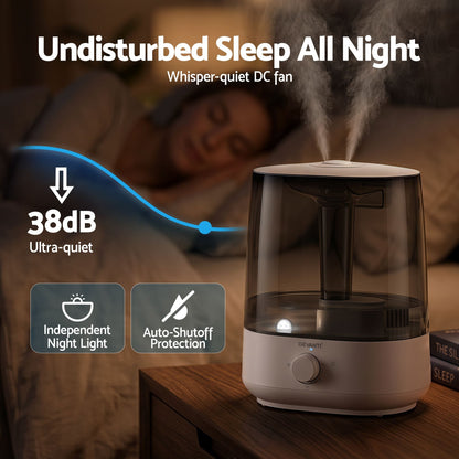 Alona.com.au Appliances > Aroma Diffusers & Humidifiers > Humidifiers Devanti Ultrasonic Humidifier Aroma Diffuser Top Fill Quiet Bedroom 6L
