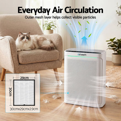 Alona.com.au Appliances > Aroma Diffusers & Humidifiers > Purifiers Devanti Air Purifier Replacement Filter H12 HEPA Carbon Cotton
