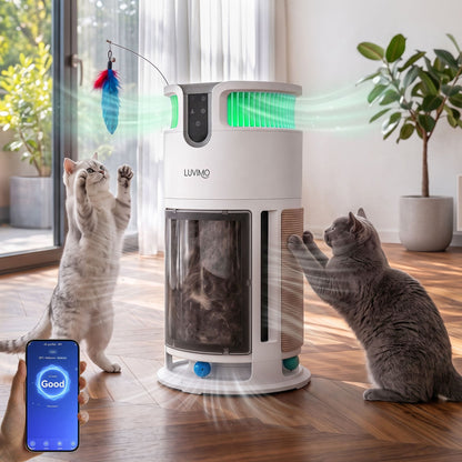 Alona.com.au Appliances > Aroma Diffusers & Humidifiers > Purifiers LUVIMO Pet Air Purifier H13 HEPA Smart Air Cleaner CADR 350 w/ Cat Toys for Home