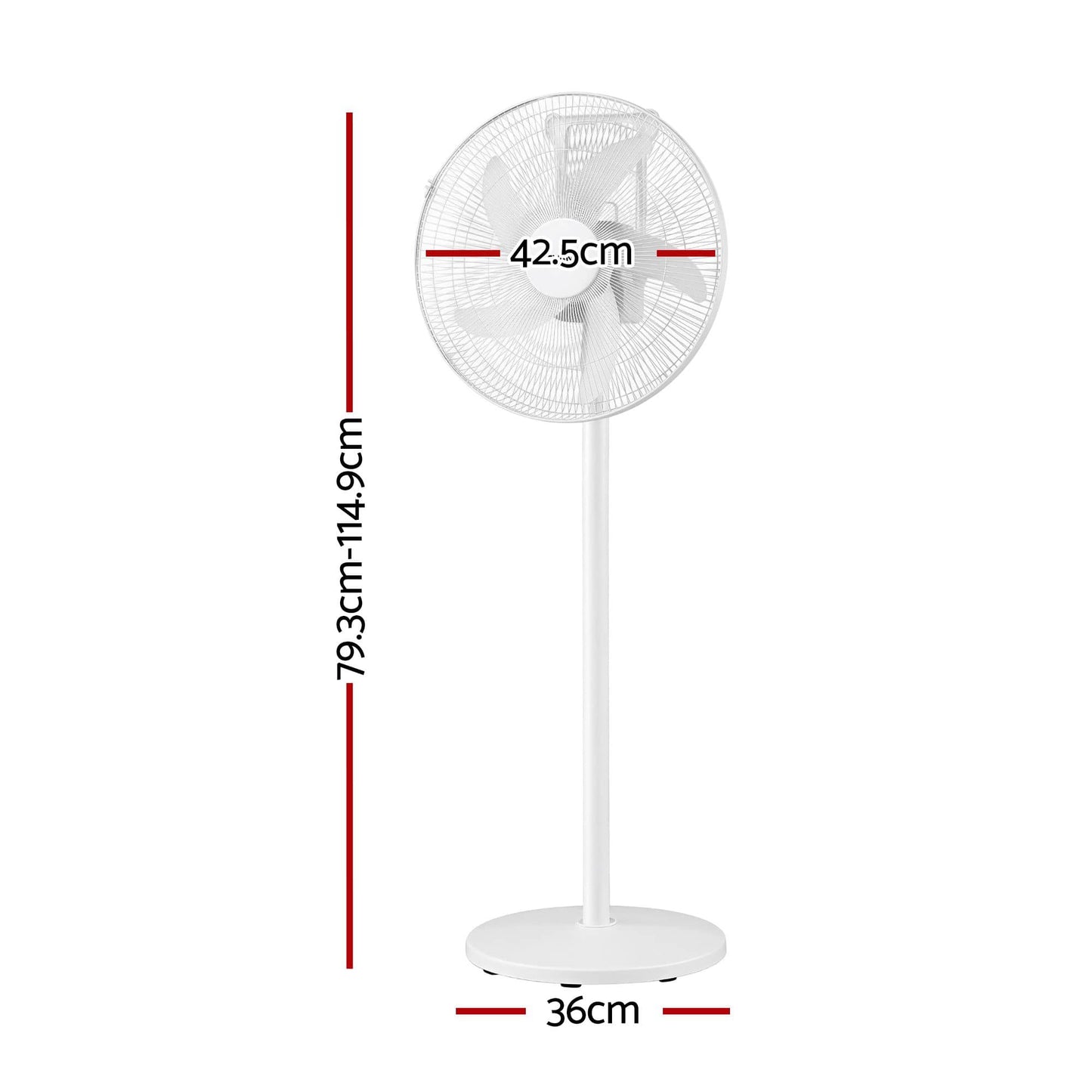 Alona.com.au Appliances > Fans > Portable Fans DEVANTI 16" 5-in-1 Rechargeable Fan for Pedestal Table Floor Wall Ceiling