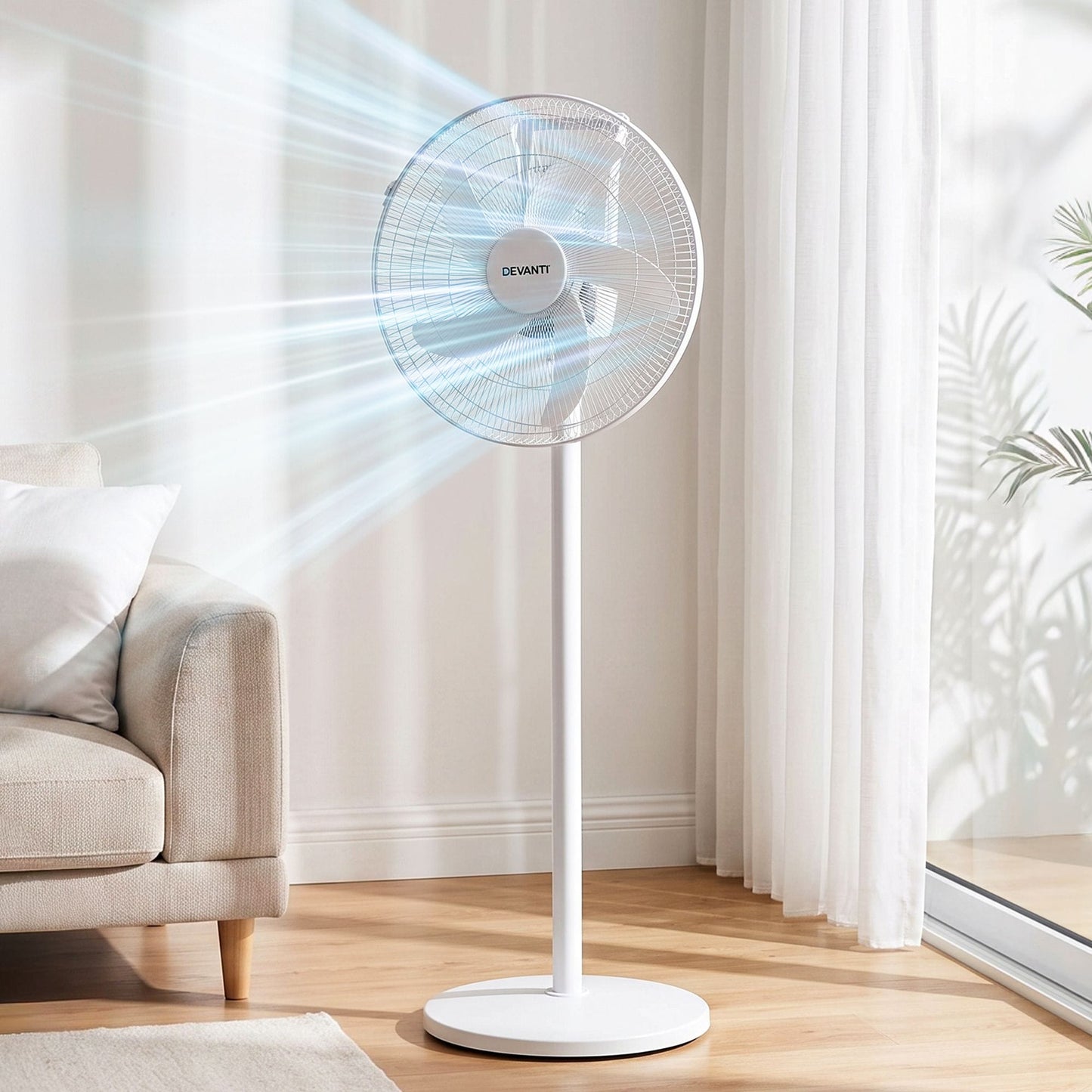 Alona.com.au Appliances > Fans > Portable Fans DEVANTI 16" 5-in-1 Rechargeable Fan for Pedestal Table Floor Wall Ceiling