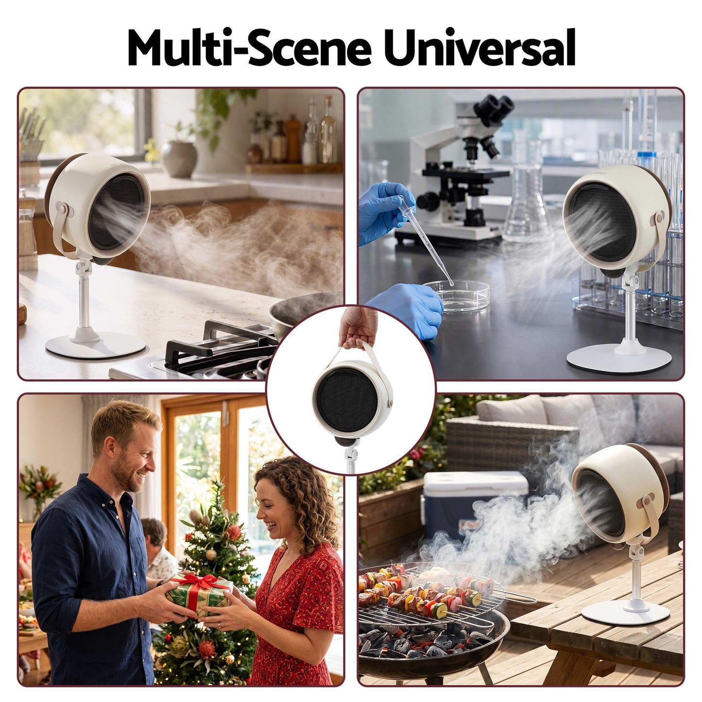Alona.com.au Appliances > Fans > Portable Fans Devanti Portable Range Hood 5-Speed Rechargeable Desktop Extractor Fan BBQ