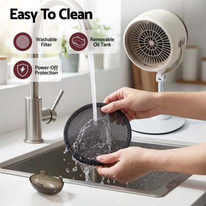 Alona.com.au Appliances > Fans > Portable Fans Devanti Portable Range Hood 5-Speed Rechargeable Desktop Extractor Fan BBQ