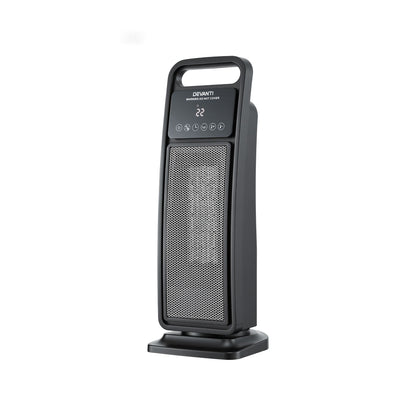 Alona.com.au Appliances > Heaters > Electric Heaters Devanti 2000W Ceramic Tower Heater Space Heaters Indoor Oscillating Black