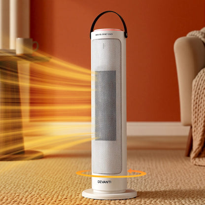 Alona.com.au Appliances > Heaters > Electric Heaters Devanti 2000W Ceramic Tower Heater Space Heaters Oscillating Indoor White