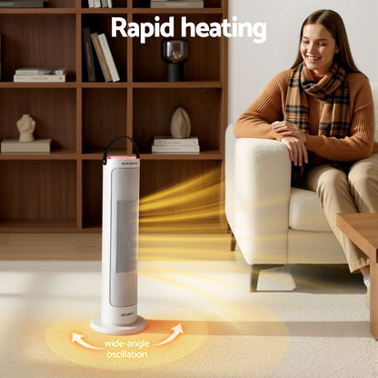 Alona.com.au Appliances > Heaters > Electric Heaters Devanti 2000W Ceramic Tower Heater Space Heaters Oscillating Indoor White