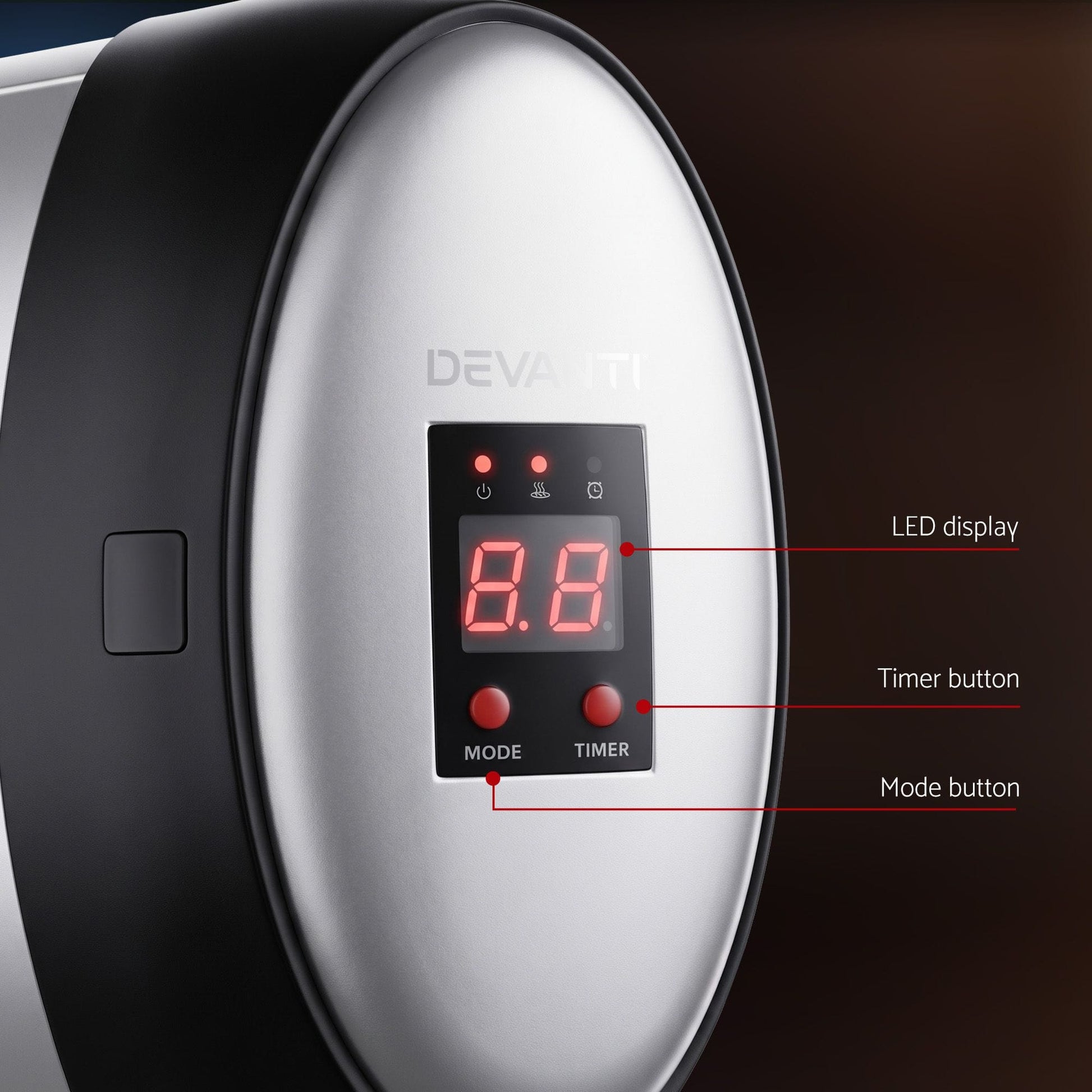 Alona.com.au Appliances > Heaters > Patio Heaters Devanti 2PCS Electric Radiant Strip Heater Indoor Outdoor Patio Remote Control 1500W