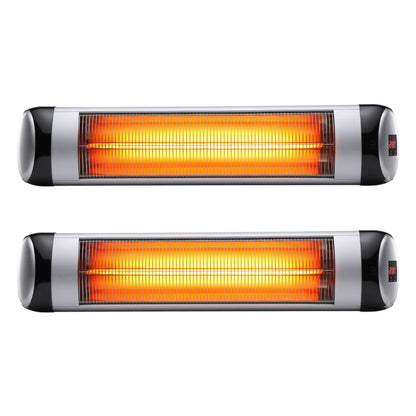 Alona.com.au Appliances > Heaters > Patio Heaters Devanti 2PCS Electric Radiant Strip Heater Indoor Outdoor Patio Remote Control 1500W
