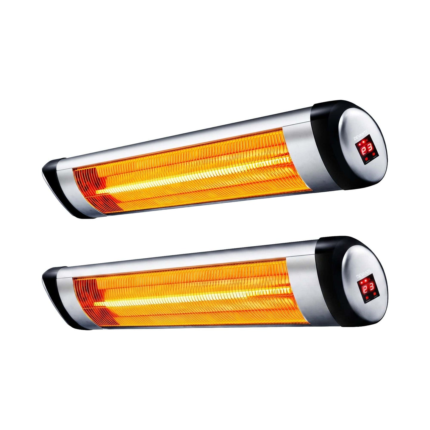 Alona.com.au Appliances > Heaters > Patio Heaters Devanti 2PCS Electric Radiant Strip Heater Outdoor Indoor Patio Infrared Heaters 2000W
