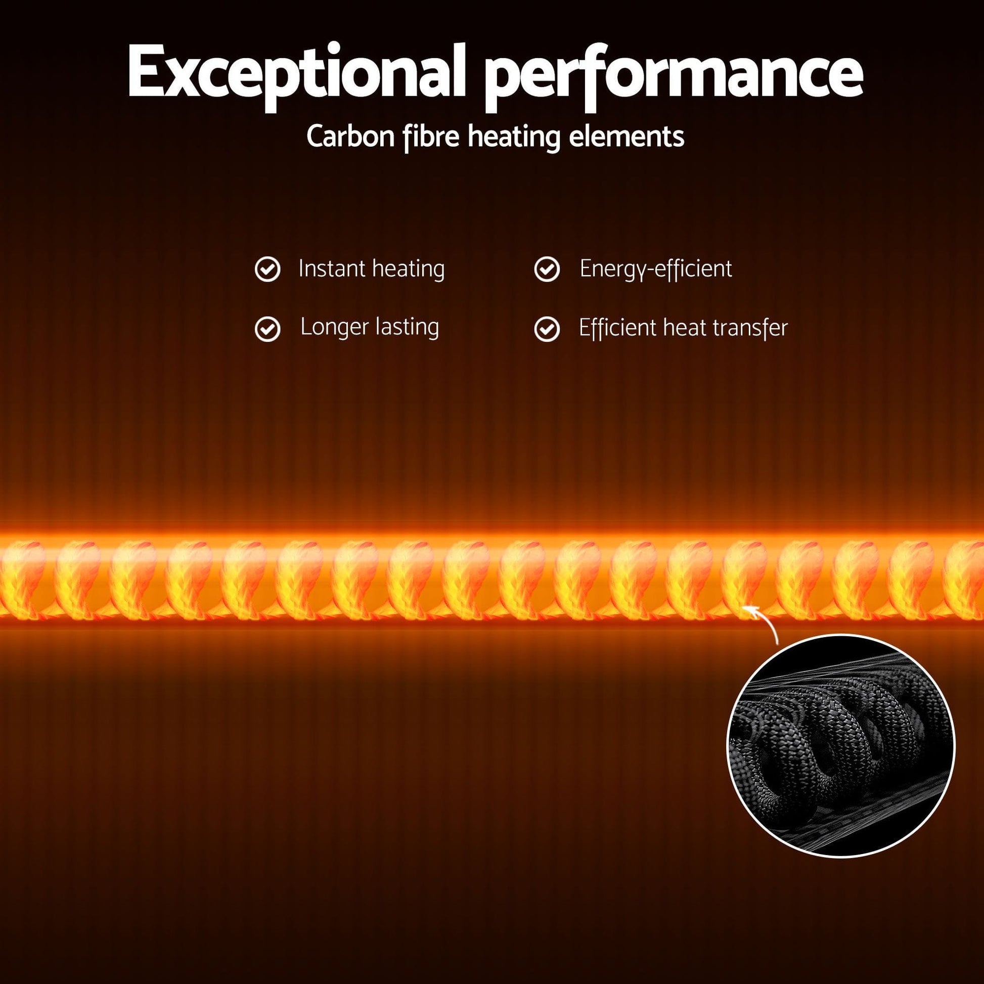 Alona.com.au Appliances > Heaters > Patio Heaters Devanti 2PCS Electric Strip Heater Radiant Infrared Heaters 2000W