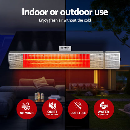Alona.com.au Appliances > Heaters > Patio Heaters Devanti 2PCS Electric Strip Heater Radiant Infrared Heaters Remote Control 2000W